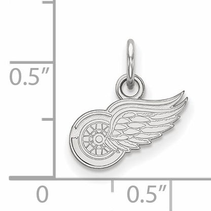 10K White Gold Nhl Logoart Detroit Red Wings Extra Small Pendant