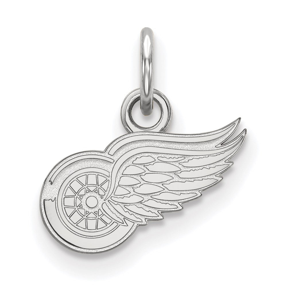 14K White Gold Nhl Logoart Detroit Red Wings Extra Small Pendant