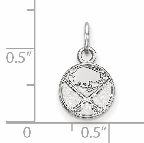 10K White Gold Nhl Logoart Buffalo Sabres Extra Small Pendant