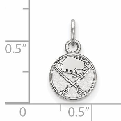 10K White Gold Nhl Logoart Buffalo Sabres Extra Small Pendant
