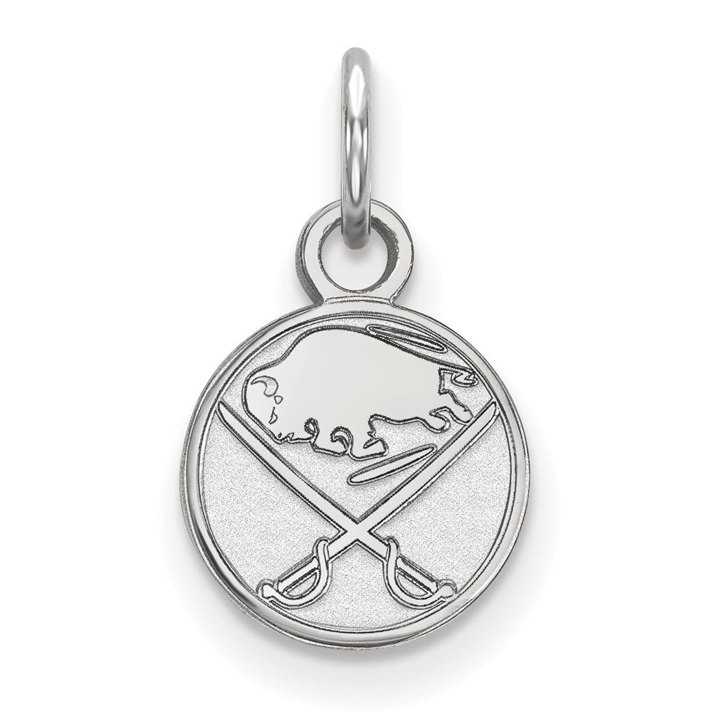 14K White Gold Nhl Logoart Buffalo Sabres Extra Small Pendant