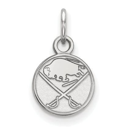 10K White Gold Nhl Logoart Buffalo Sabres Extra Small Pendant