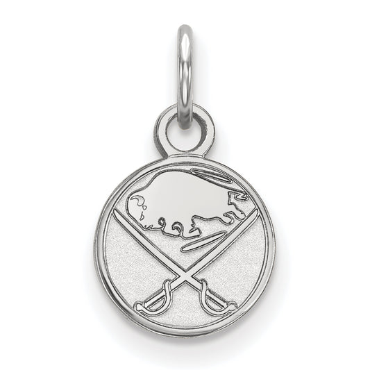 10K White Gold Nhl Logoart Buffalo Sabres Extra Small Pendant