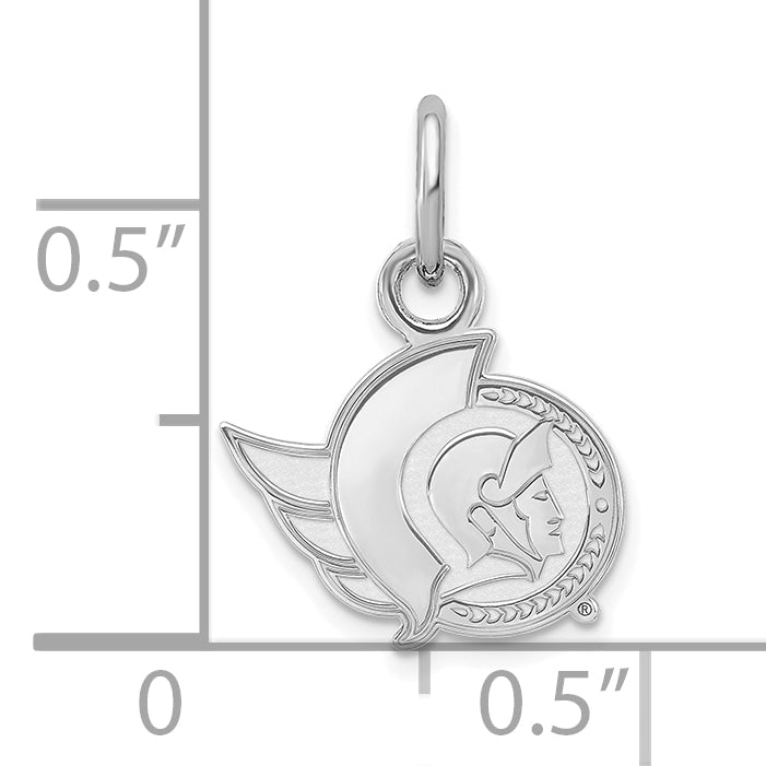 10K White Gold Nhl Logoart Ottawa Senators Extra Small Pendant