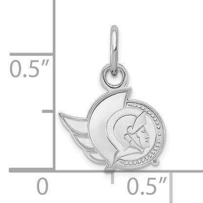 10K White Gold Nhl Logoart Ottawa Senators Extra Small Pendant