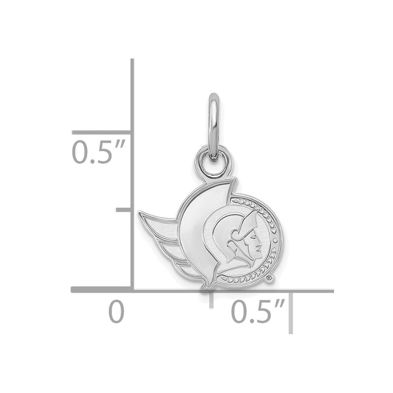 14K White Gold Nhl Logoart Ottawa Senators Extra Small Pendant