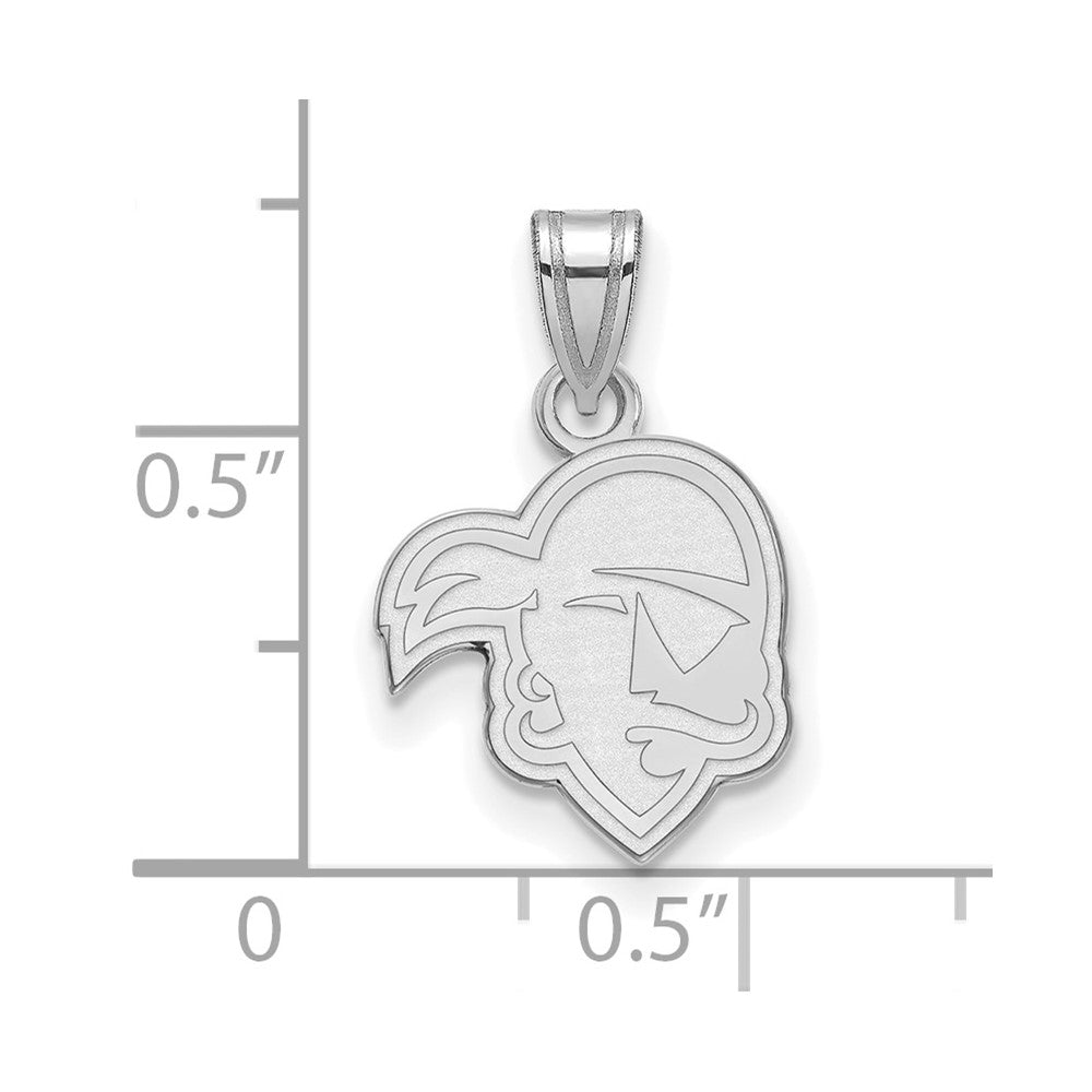 Sterling Silver Rhodium Plated Logoart Seton Hall University Pirate Small Pendant