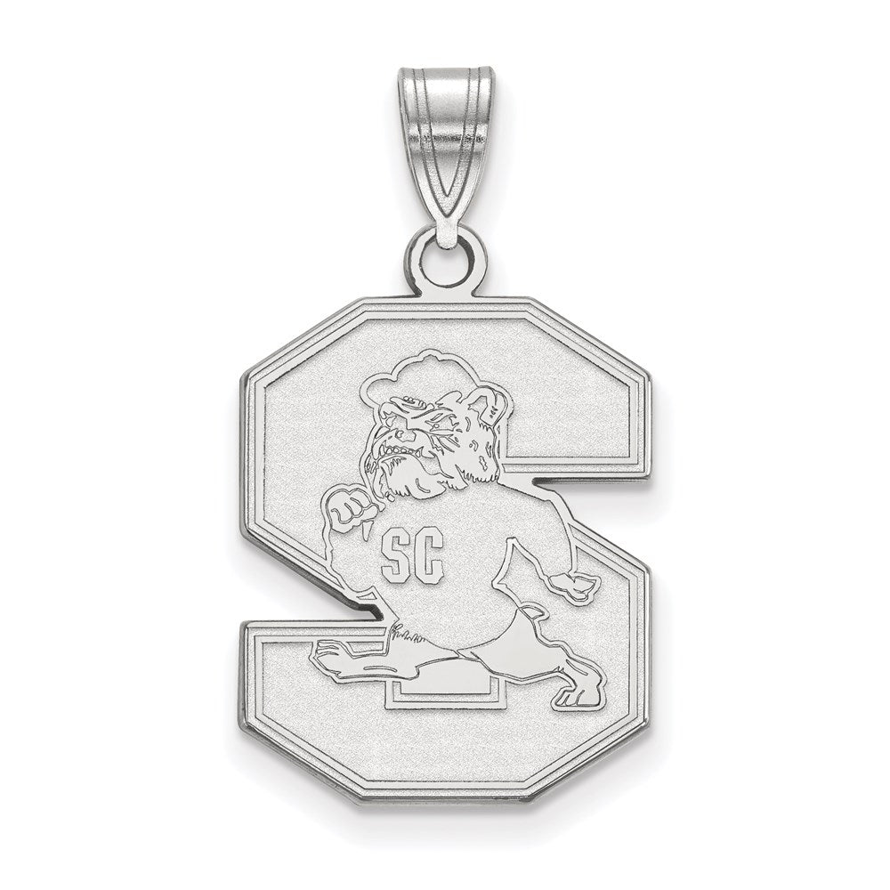 Sterling Silver Rhodium Plated Logoart South Carolina State University Large Pendant