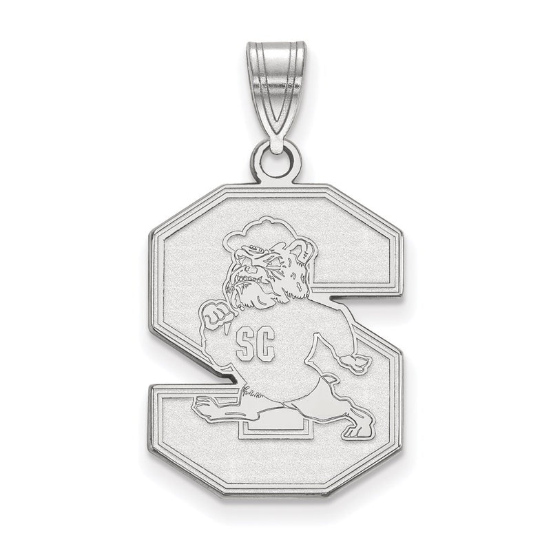 Sterling Silver Rhodium Plated Logoart South Carolina State University Large Pendant