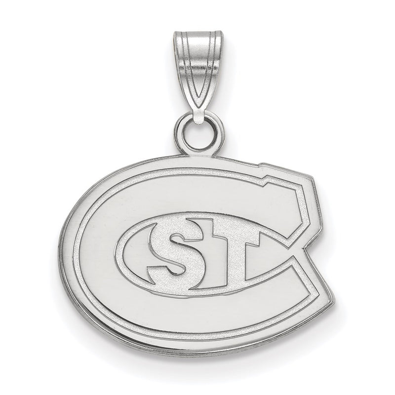 10K White Gold Logoart St. Cloud State University Small Pendant