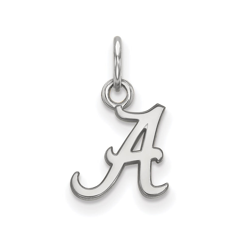 Sterling Silver Rhodium Plated Logoart University Of Alabama Letter A Extra Small Pendant