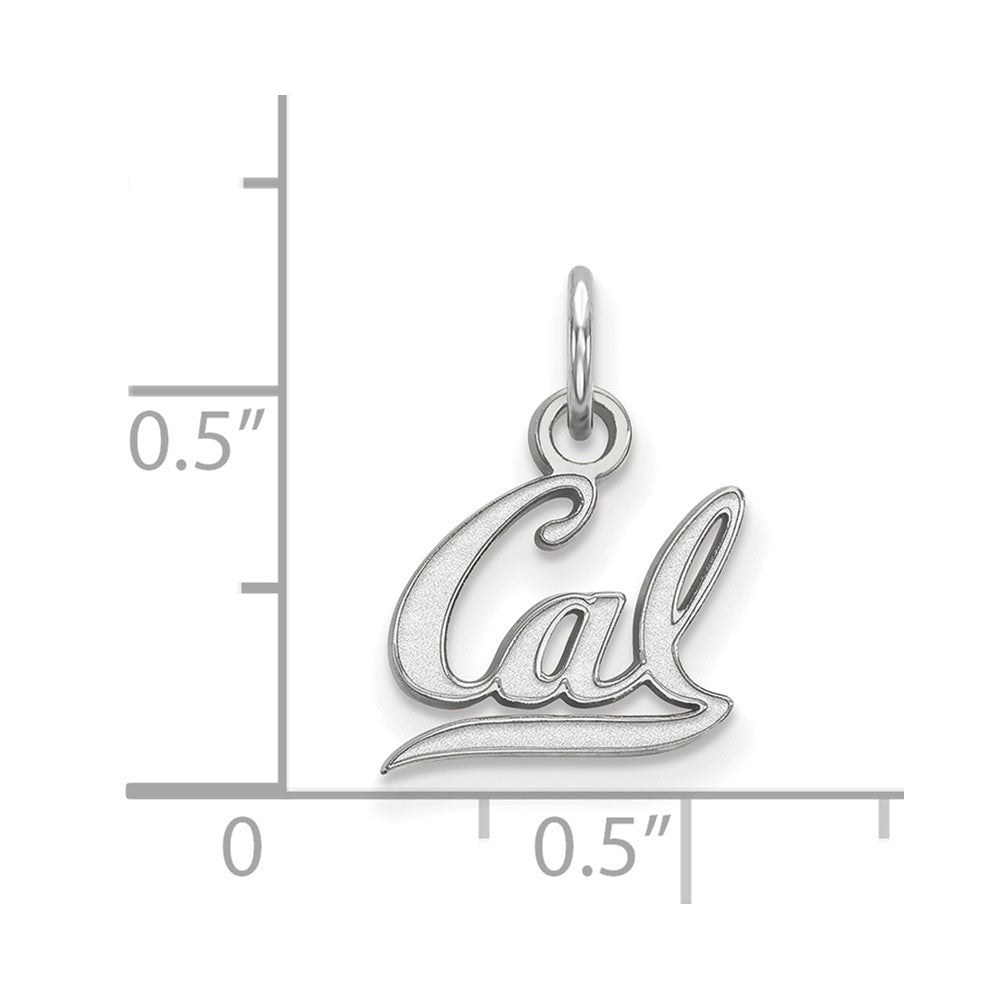 Sterling Silver Rhodium Plated Logoart University Of California Berkeley Extra Small Pendant