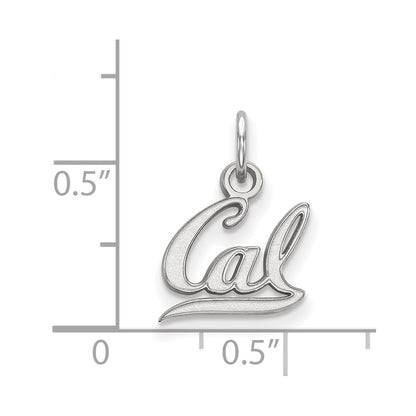 Sterling Silver Rhodium Plated Logoart University Of California Berkeley Extra Small Pendant