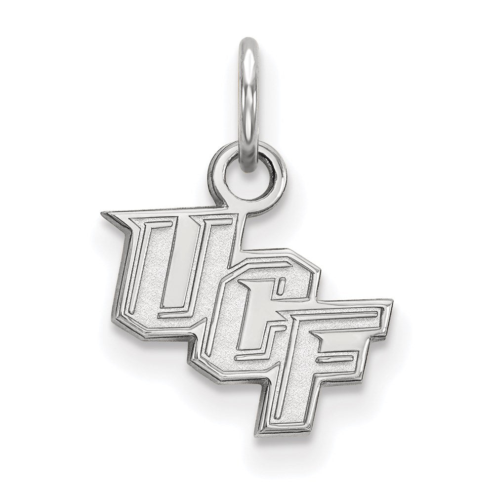 10K White Gold Logoart University Of Central Florida U C F Extra Small Pendant
