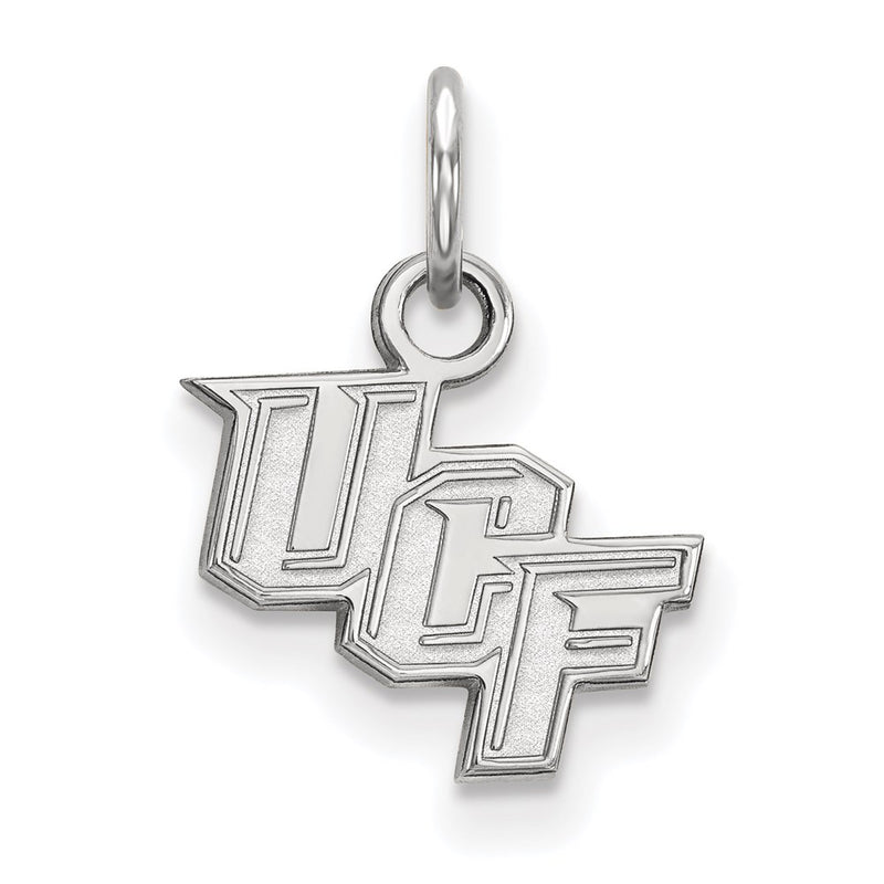 10K White Gold Logoart University Of Central Florida U C F Extra Small Pendant