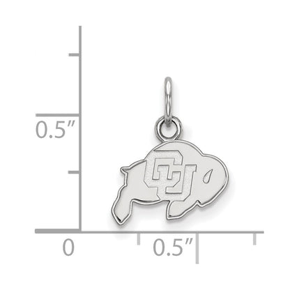 10K White Gold Logoart University Of Colorado Buffalo Extra Small Pendant