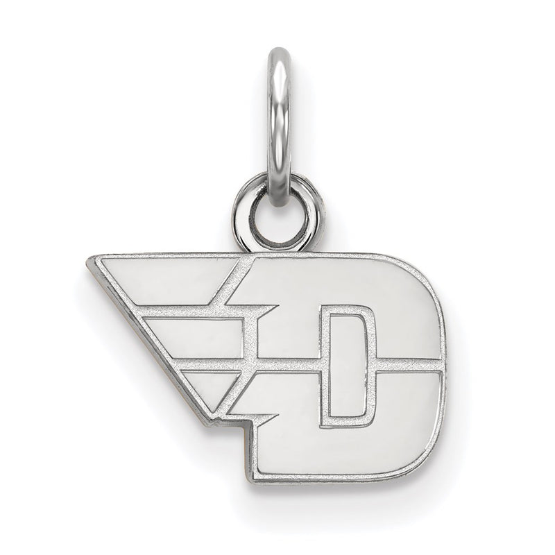 Sterling Silver Rhodium Plated Logoart University Of Dayton Extra Small Pendant