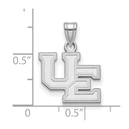 Sterling Silver Rhodium Plated Logoart University Of Evansville Purple Aces Small Pendant