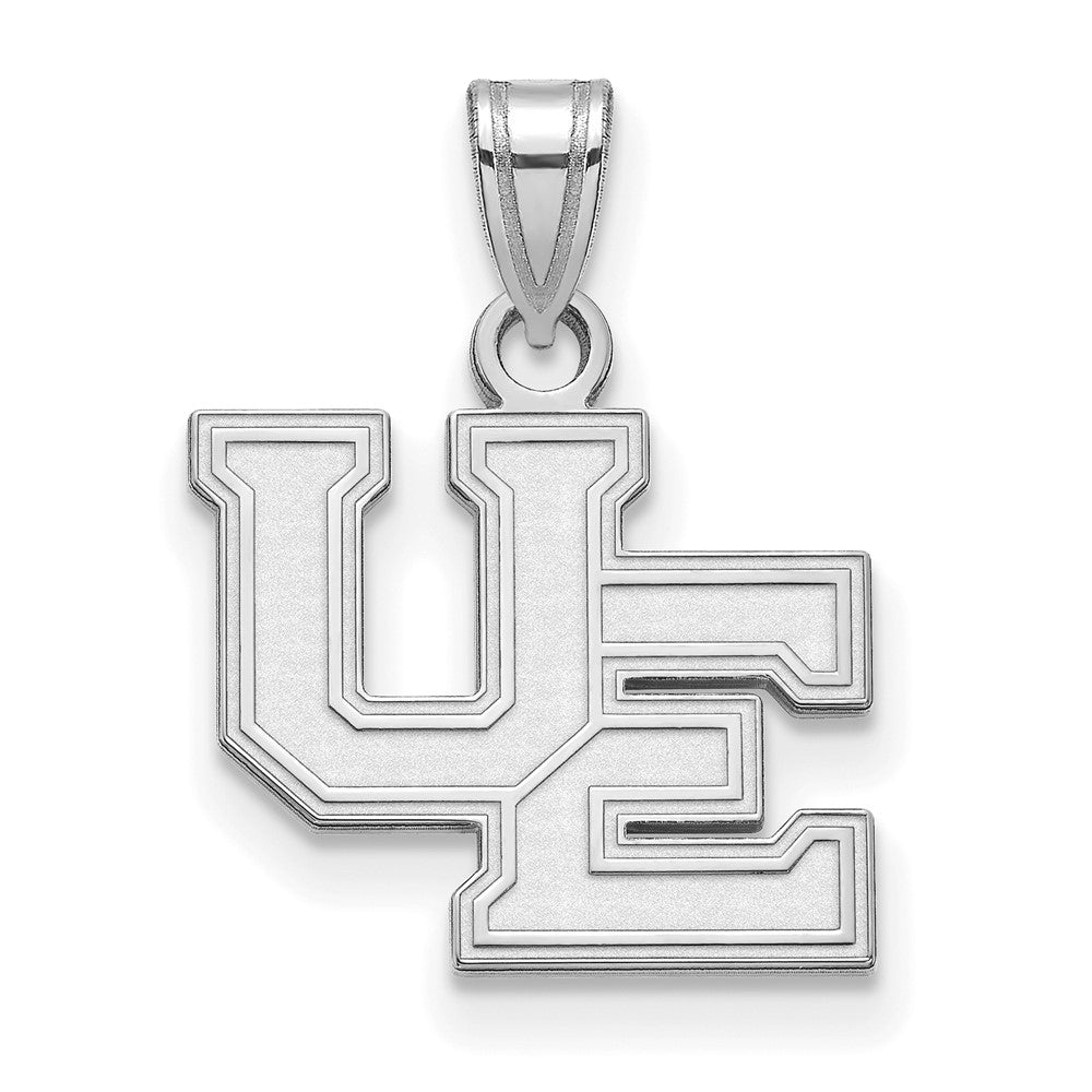 Sterling Silver Rhodium Plated Logoart University Of Evansville Purple Aces Small Pendant