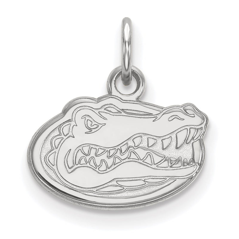 Sterling Silver Rhodium Plated Logoart University Of Florida Gator Extra Small Pendant