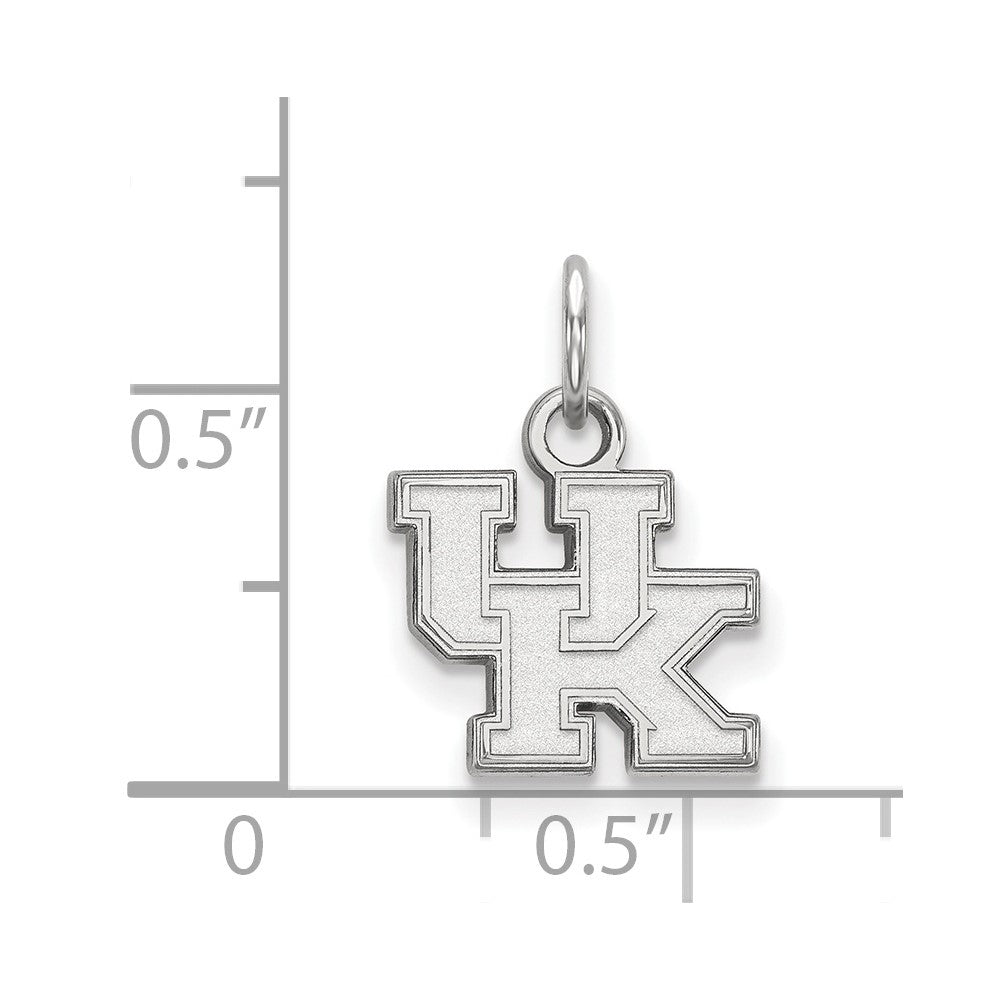 14K White Gold Logoart University Of Kentucky U K Extra Small Pendant