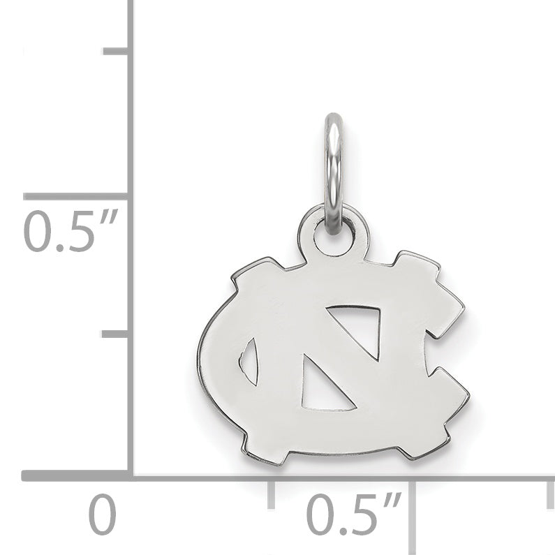 10K White Gold Logoart University Of North Carolina N C Extra Small Pendant