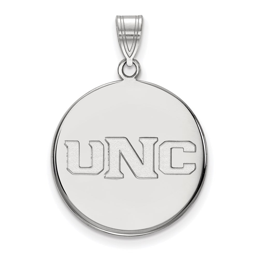 Sterling Silver Rhodium Plated Logoart University Of Northern Colorado U N C Large Disc Pendant