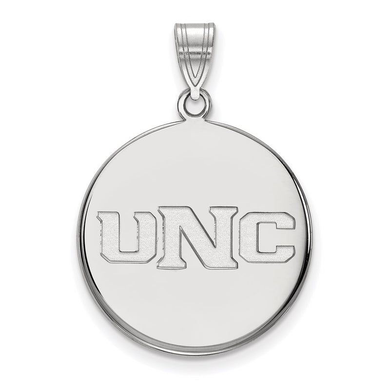 Sterling Silver Rhodium Plated Logoart University Of Northern Colorado U N C Large Disc Pendant