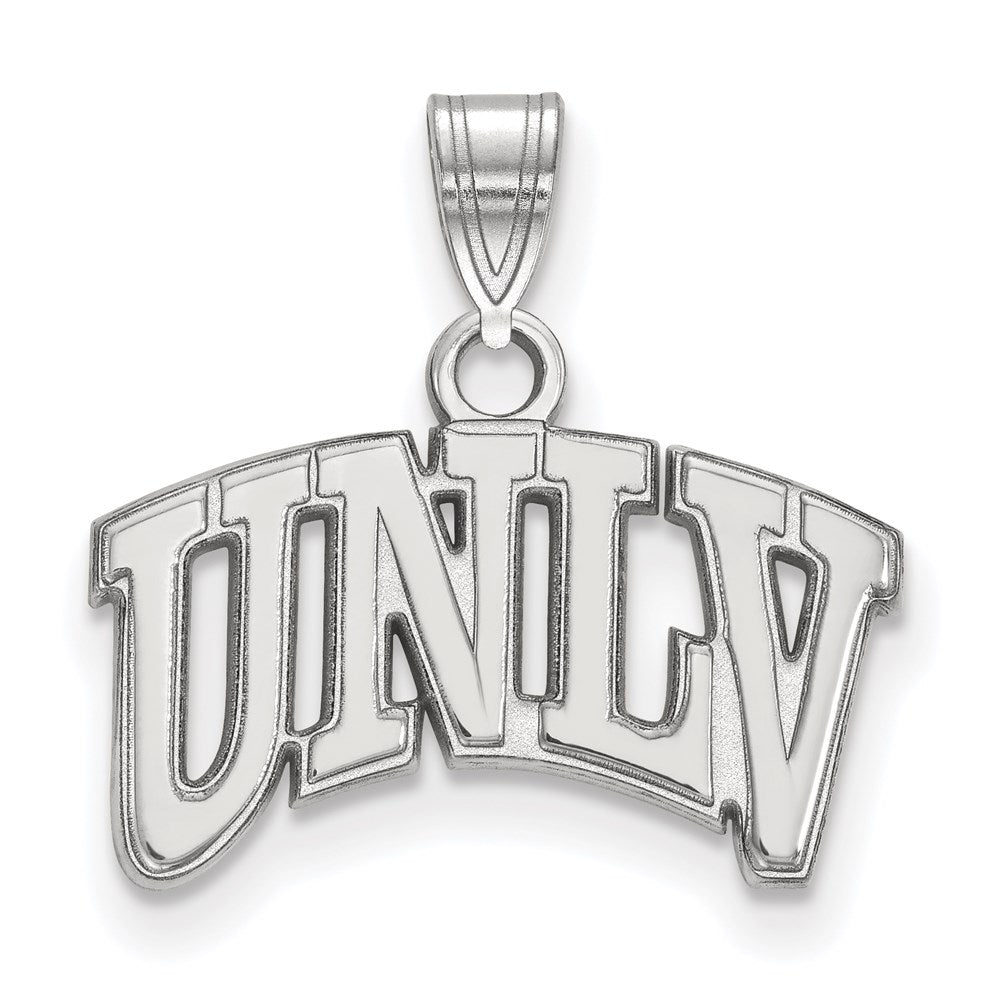 10K White Gold Logoart University Of Nevada Las Vegas U N L V Small Pendant