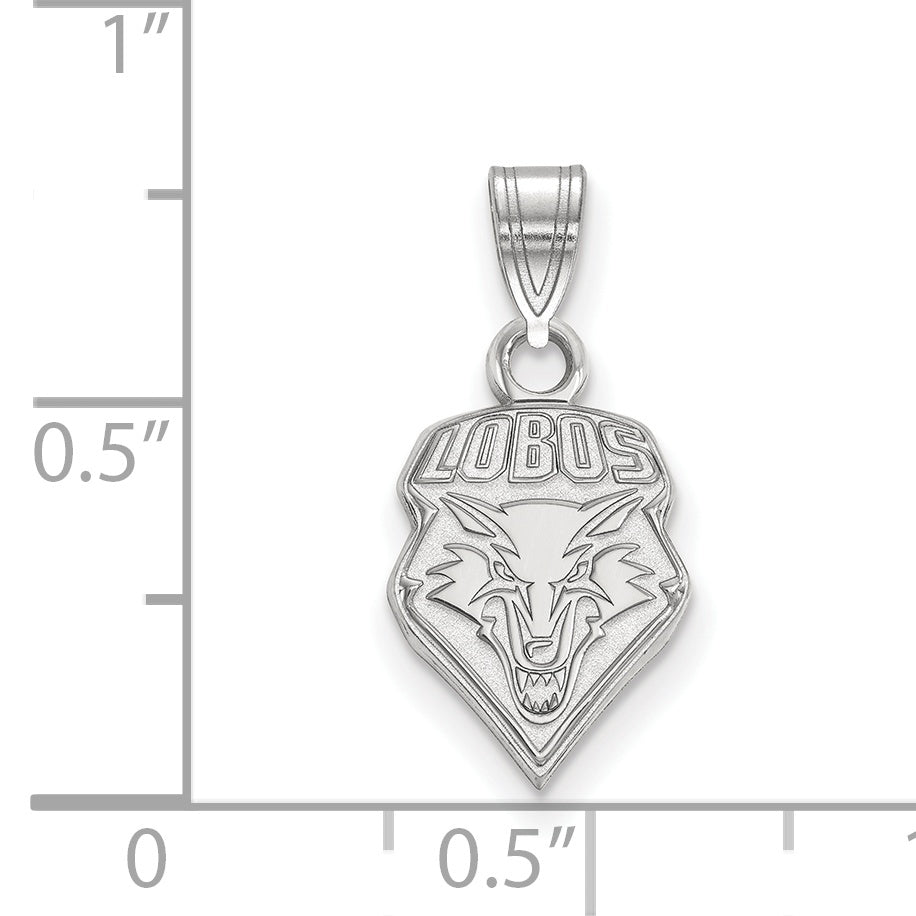 10K White Gold Logoart University Of New Mexico Lobos Small Pendant