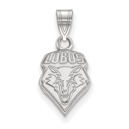 10K White Gold Logoart University Of New Mexico Lobos Small Pendant