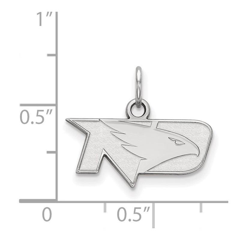 Sterling Silver Rhodium Plated Logoart University Of North Dakota Extra Small Pendant