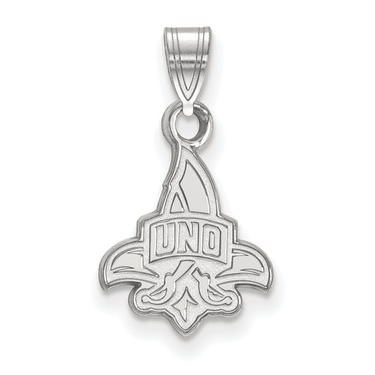 10K White Gold Logoart University Of New Orleans U N O Small Pendant