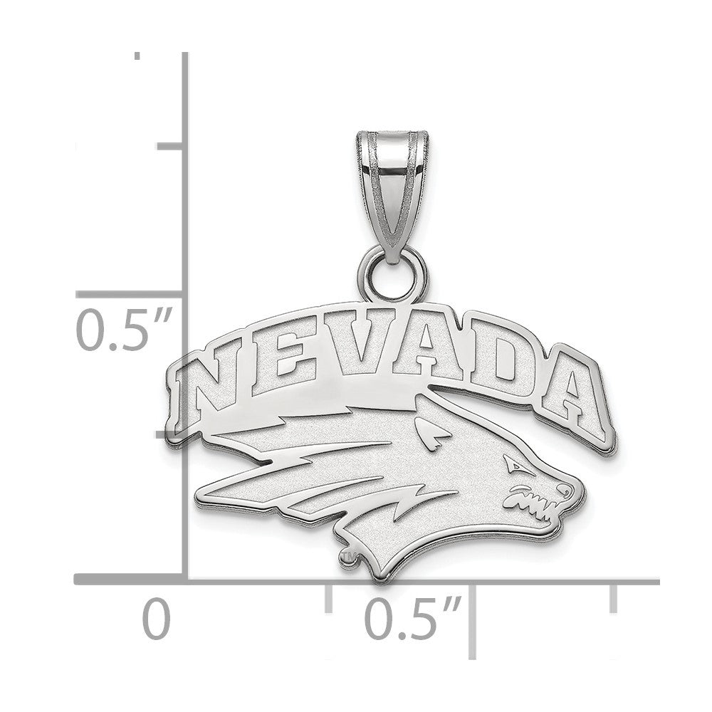 10K White Gold Logoart University Of Nevada Reno Small Pendant