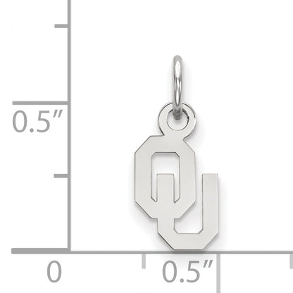 10K White Gold Logoart University Of Oklahoma O U Extra Small Pendant
