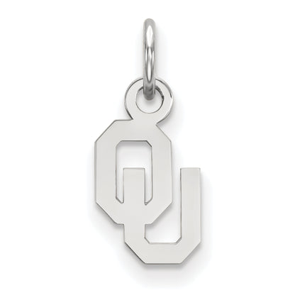 10K White Gold Logoart University Of Oklahoma O U Extra Small Pendant