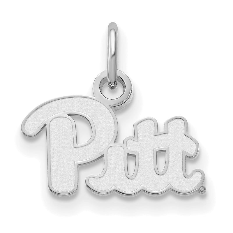 Sterling Silver Rhodium Plated Logoart University Of Pittsburgh Extra Small Pendant