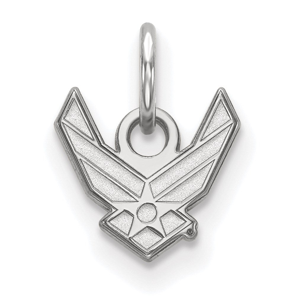 Sterling Silver Rhod-Pltd Logoart U.s. Air Force Xs Pendant