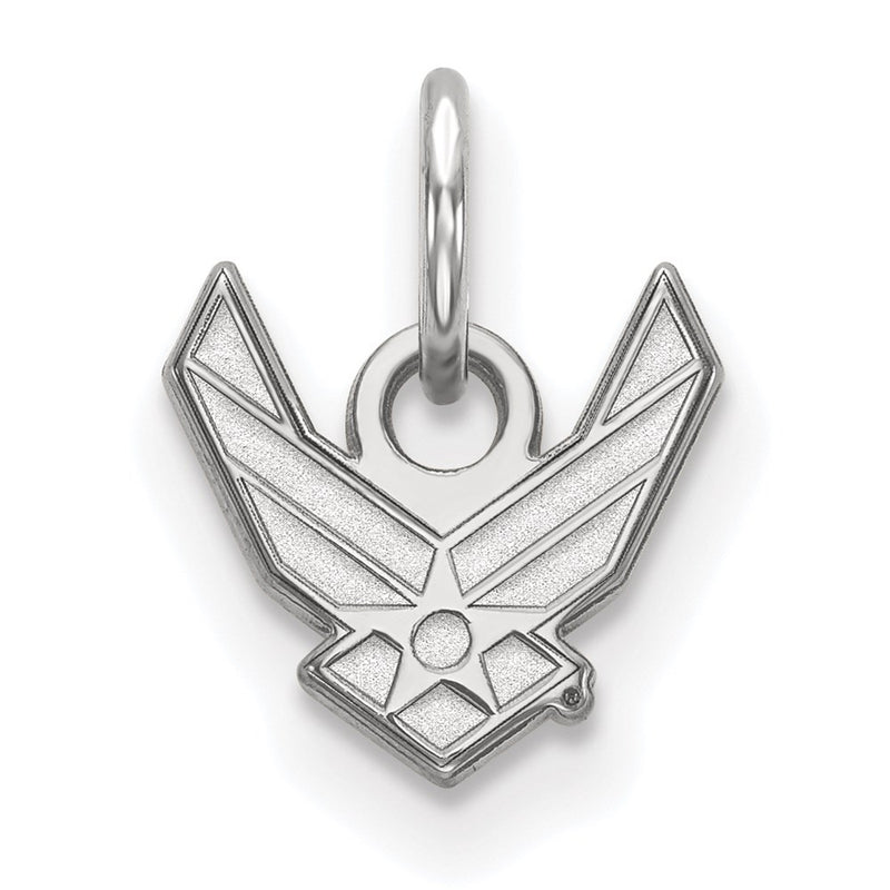 Sterling Silver Rhod-Pltd Logoart U.s. Air Force Xs Pendant