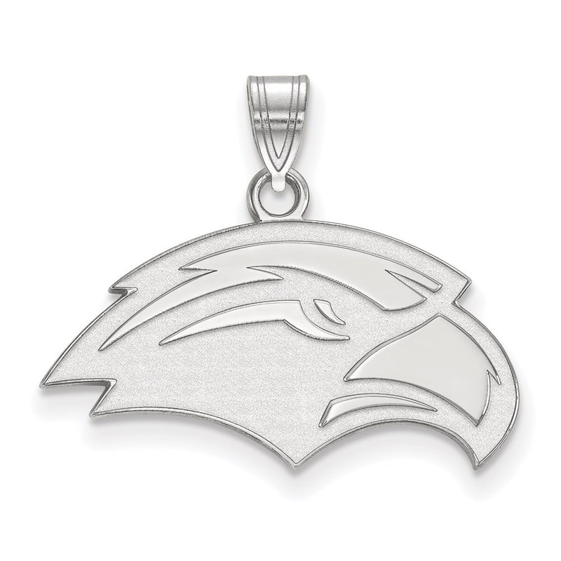 Sterling Silver Rhodium Plated Logoart University Of Southern Mississippi Eagle Small Pendant