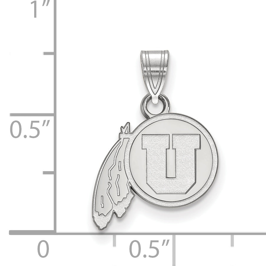 10K White Gold Logoart University Of Utah Small Pendant