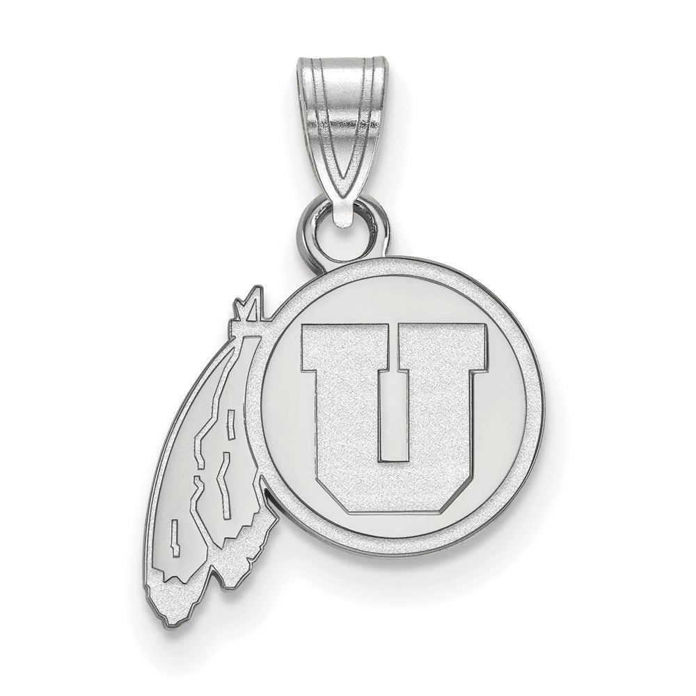 10K White Gold Logoart University Of Utah Small Pendant