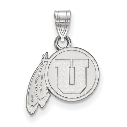 10K White Gold Logoart University Of Utah Small Pendant