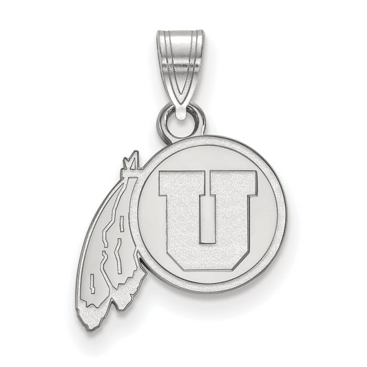 10K White Gold Logoart University Of Utah Small Pendant