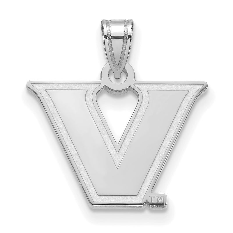 Sterling Silver Rh Plated Logoart Vanderbilt University Small Pendant