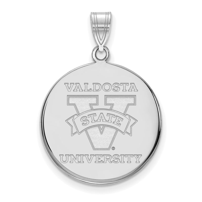 14K White Gold Logoart Valdosta State University Large Disc Pendant