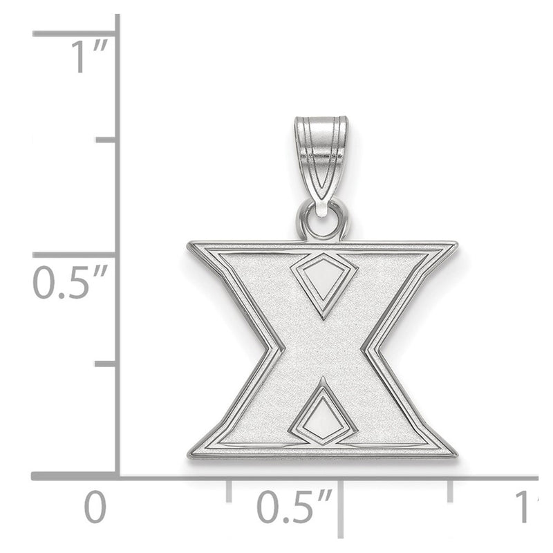 14K White Gold Logoart Xavier University Letter X Small Pendant