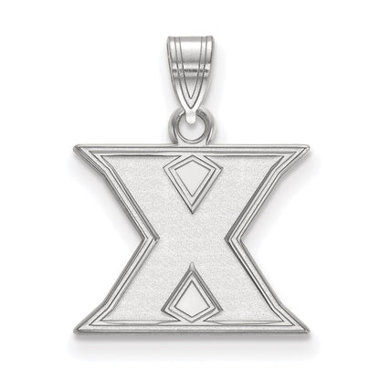 Sterling Silver Rhodium Plated Logoart Xavier University Letter X Small Pendant