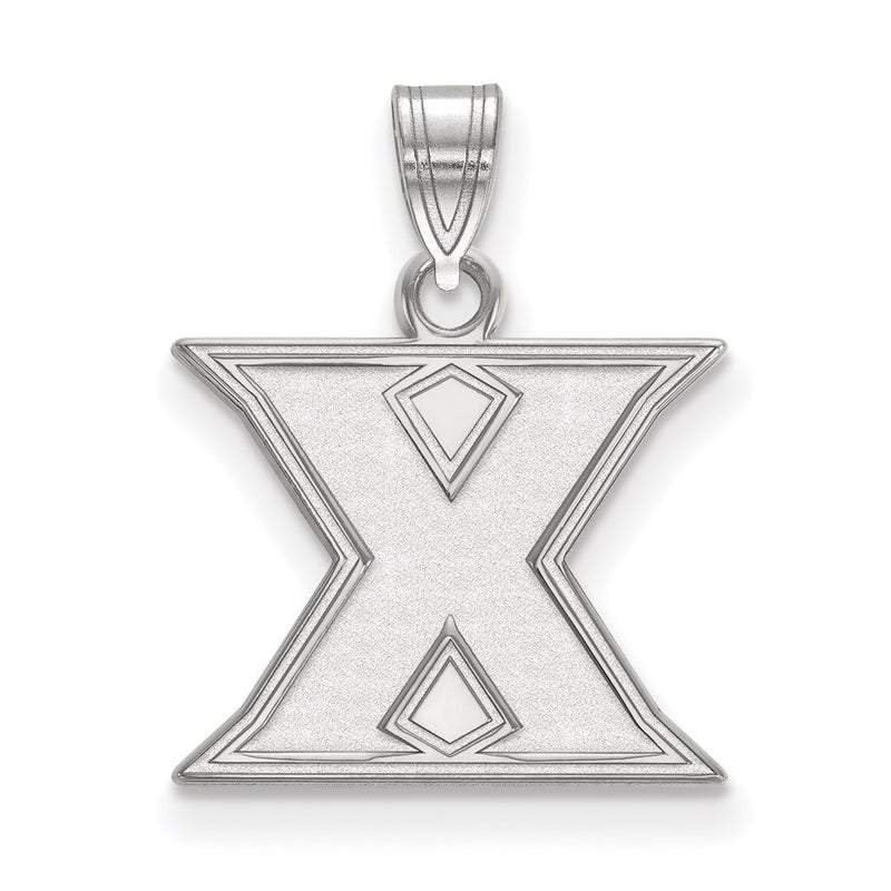 Sterling Silver Rhodium Plated Logoart Xavier University Letter X Small Pendant