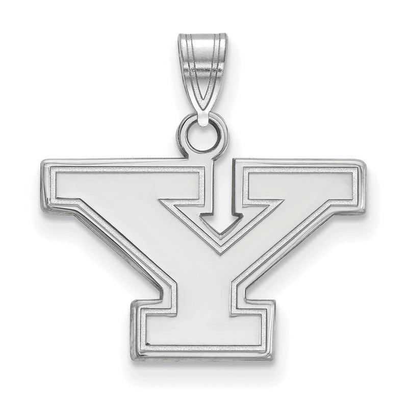 Sterling Silver Rhodium Plated Logoart Youngstown State University Letter Y Small Pendant
